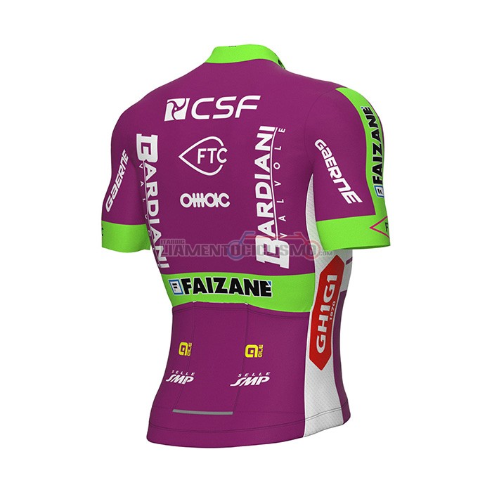 Abbigliamento Ciclismo Bardiani Csf Manica Corta 2022 Viola